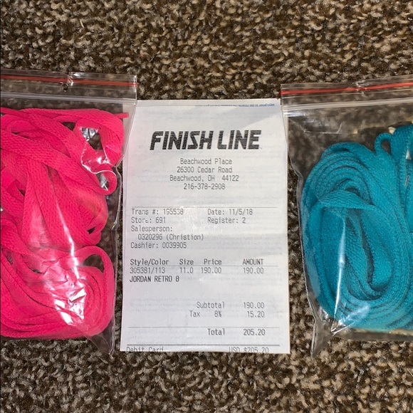 🔥Jordan Retro 8 “South Beach” W/ Box & Receipt - Picture 5 of 6